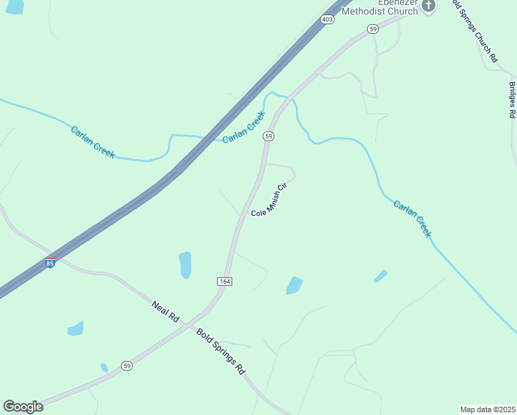 map of restaurants, bars, coffee shops, grocery stores, and more near 24285 Georgia 59 in Commerce