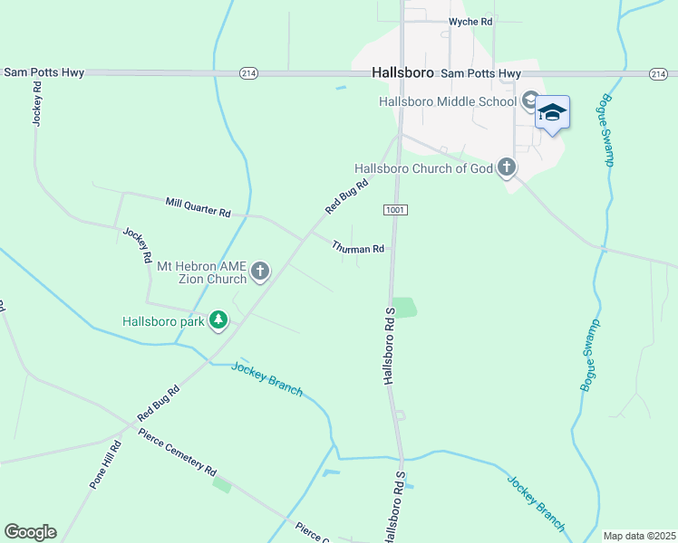 map of restaurants, bars, coffee shops, grocery stores, and more near 137 Thurman Road in Hallsboro
