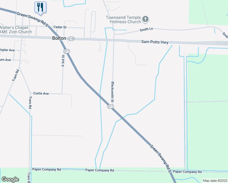 map of restaurants, bars, coffee shops, grocery stores, and more near 957 Blacksmith Road in Bolton