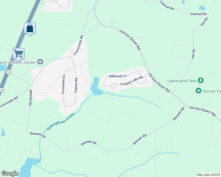 map of restaurants, bars, coffee shops, grocery stores, and more near 6370 Stillwood Lane in Cumming
