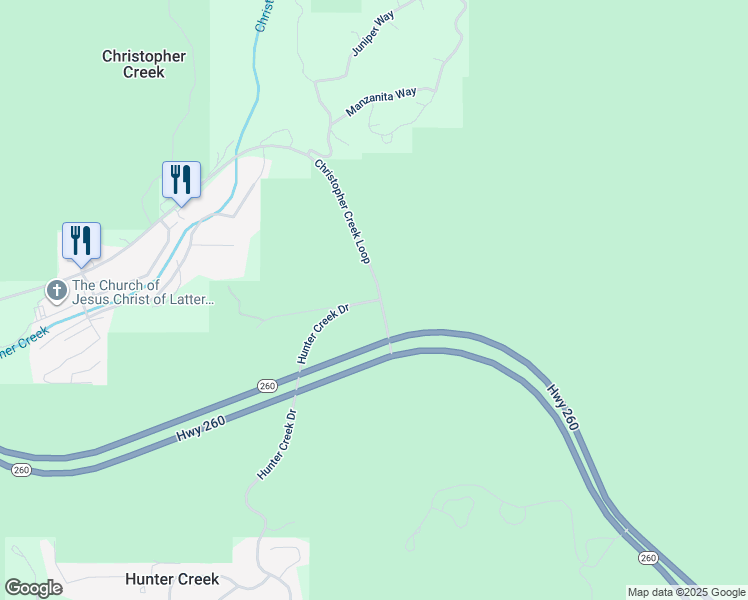 map of restaurants, bars, coffee shops, grocery stores, and more near 114 Hunter Creek Drive in Payson
