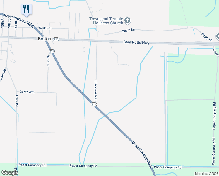 map of restaurants, bars, coffee shops, grocery stores, and more near 957 Blacksmith Road in Bolton