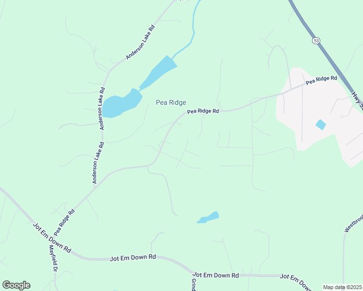 map of restaurants, bars, coffee shops, grocery stores, and more near 7005 Ridge Way in Gainesville