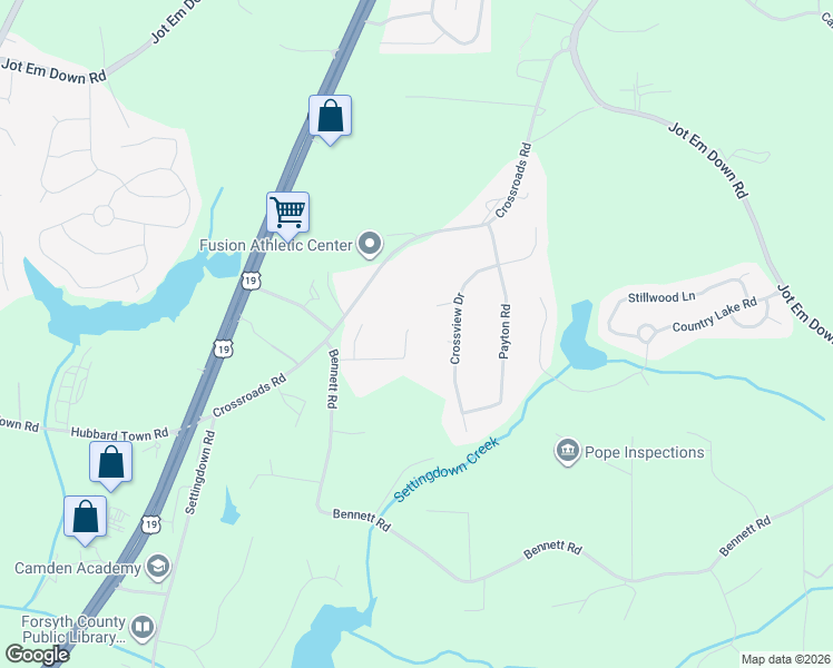 map of restaurants, bars, coffee shops, grocery stores, and more near 6420 Phillips Creek Drive in Cumming