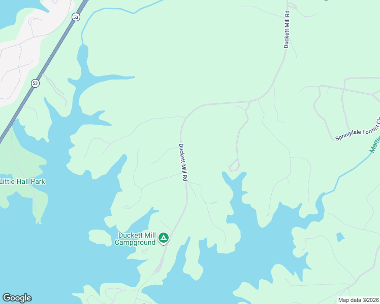 map of restaurants, bars, coffee shops, grocery stores, and more near 3445 Duckett Mill Road in Gainesville