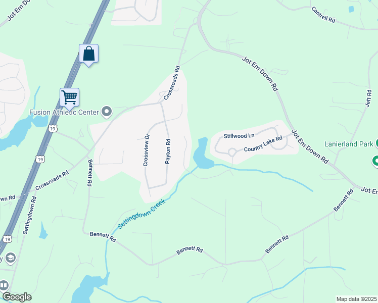 map of restaurants, bars, coffee shops, grocery stores, and more near 6640 Country Lake Road in Cumming