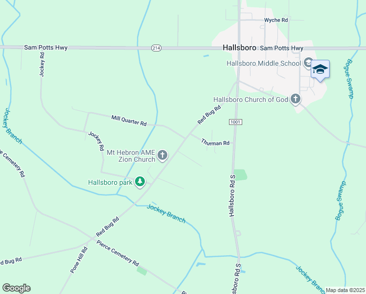 map of restaurants, bars, coffee shops, grocery stores, and more near 437 Red Bug Road in Hallsboro