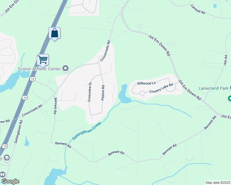 map of restaurants, bars, coffee shops, grocery stores, and more near 6640 Country Lake Road in Cumming