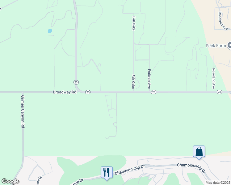 map of restaurants, bars, coffee shops, grocery stores, and more near 11972 Broadway Road in Moorpark