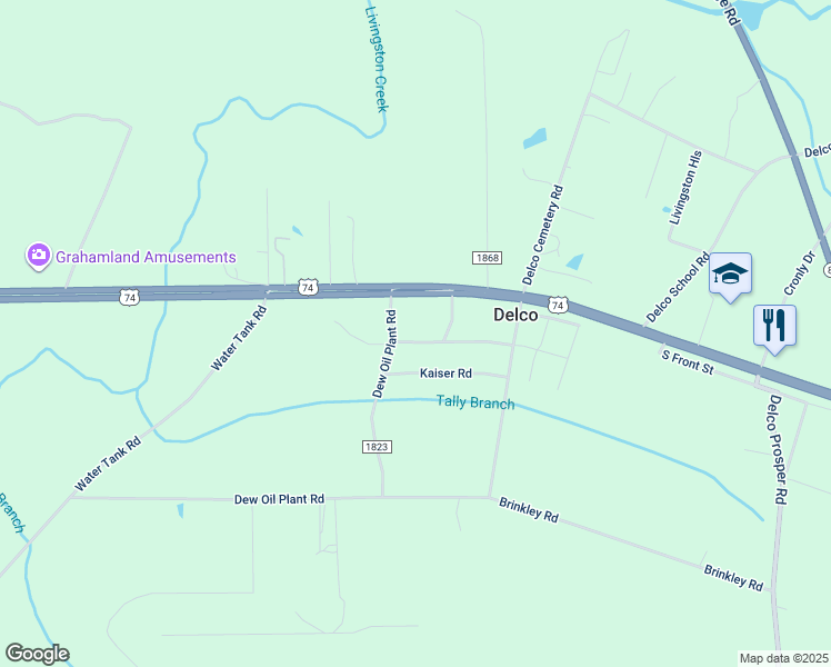 map of restaurants, bars, coffee shops, grocery stores, and more near 316 Kaiser Road in Delco