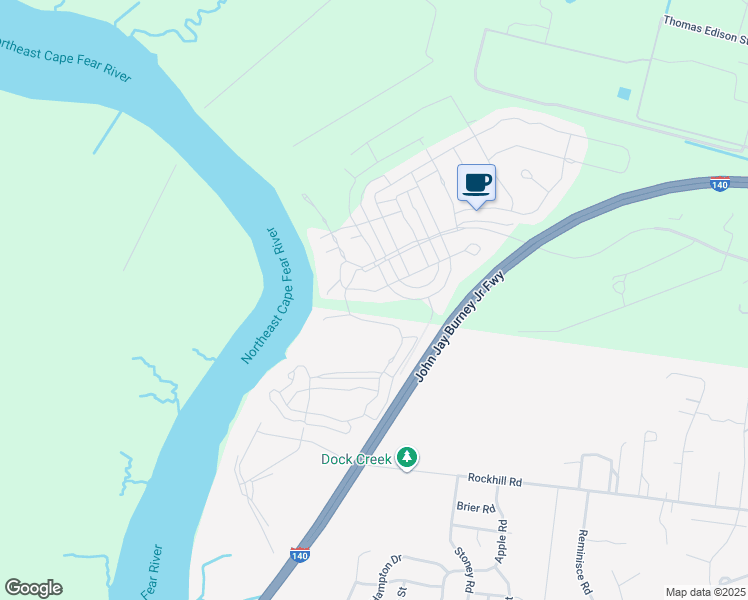 map of restaurants, bars, coffee shops, grocery stores, and more near 2000 Chair Road in Castle Hayne