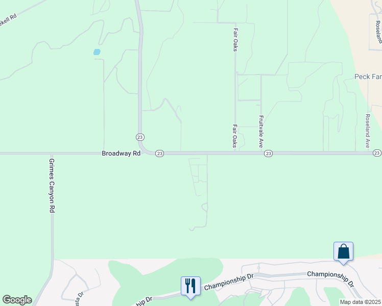 map of restaurants, bars, coffee shops, grocery stores, and more near Broadway Road in Ventura County