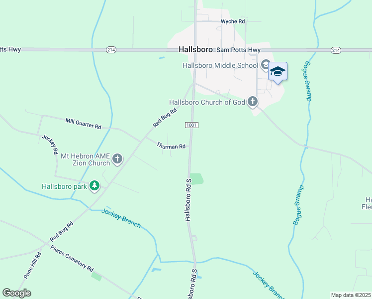 map of restaurants, bars, coffee shops, grocery stores, and more near 1218 Hallsboro Road South in Hallsboro