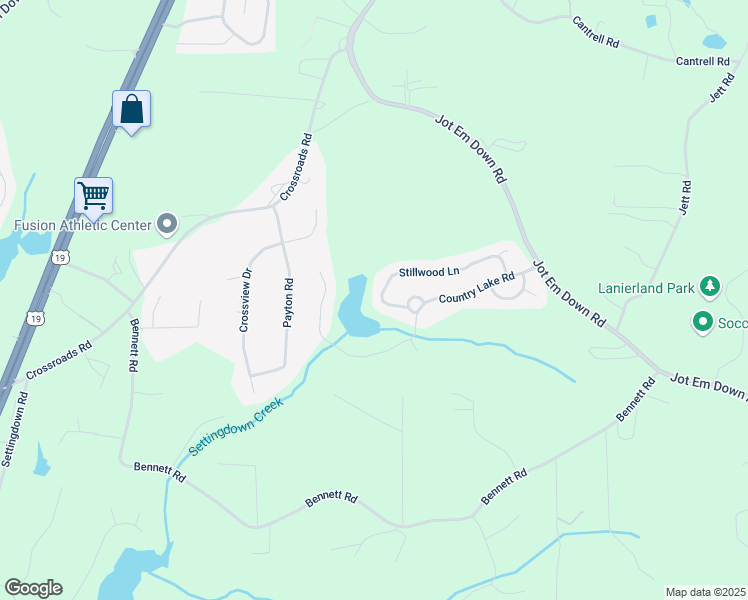map of restaurants, bars, coffee shops, grocery stores, and more near 6310 Stillwood Lane in Cumming