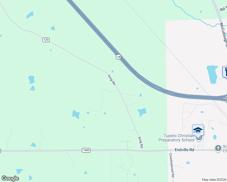 map of restaurants, bars, coffee shops, grocery stores, and more near 405 King Road in Lee County