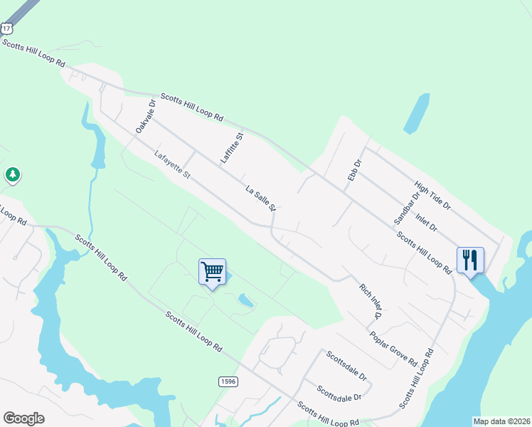 map of restaurants, bars, coffee shops, grocery stores, and more near 228 La Salle Street in Wilmington