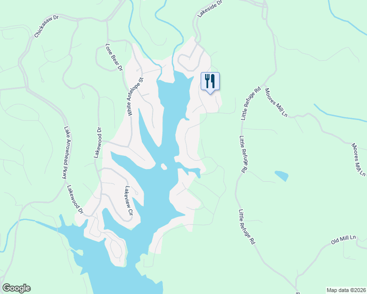 map of restaurants, bars, coffee shops, grocery stores, and more near 324 Hillside Drive in Waleska