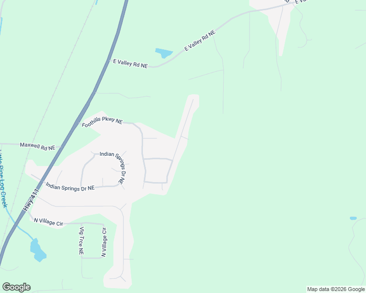 map of restaurants, bars, coffee shops, grocery stores, and more near 18 Thunderhawk Lane in Rydal