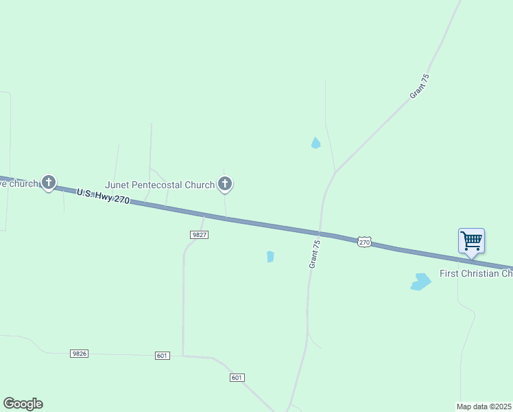 map of restaurants, bars, coffee shops, grocery stores, and more near 8168 U.S. 270 in Sheridan