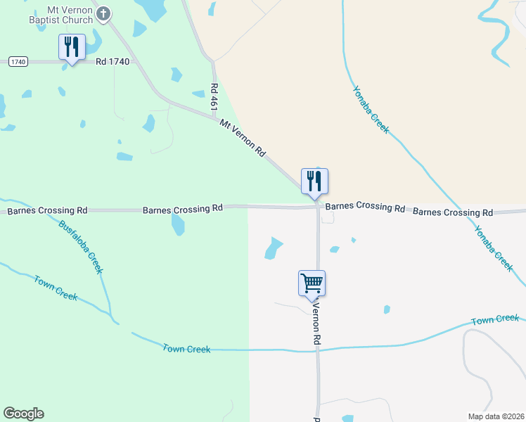 map of restaurants, bars, coffee shops, grocery stores, and more near 3911 Mount Vernon Road in Tupelo