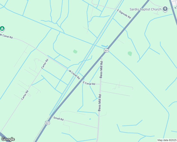 map of restaurants, bars, coffee shops, grocery stores, and more near 4751 U.S. 301 in Sellers