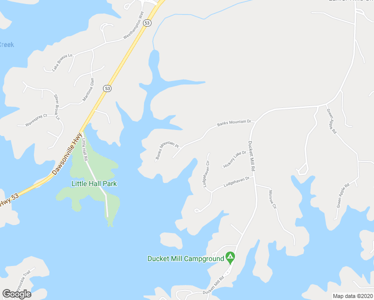 map of restaurants, bars, coffee shops, grocery stores, and more near 3397 Banks Mountain Drive in Gainesville