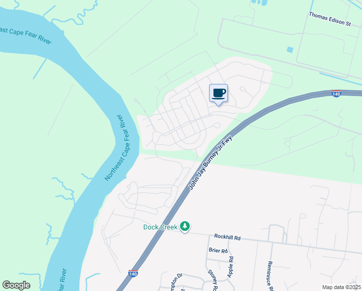 map of restaurants, bars, coffee shops, grocery stores, and more near 307 Cornubia Drive in Castle Hayne