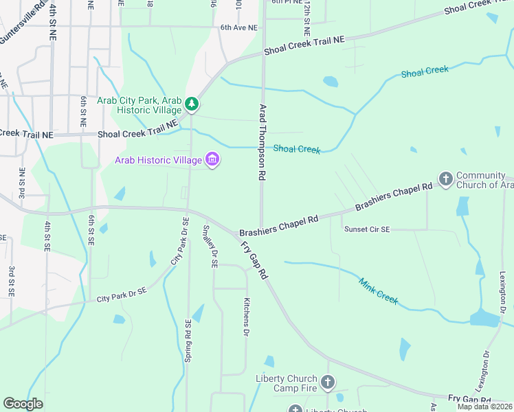 map of restaurants, bars, coffee shops, grocery stores, and more near 41 Arad Thompson Road in Arab