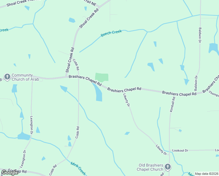 map of restaurants, bars, coffee shops, grocery stores, and more near 2739 Brashiers Chapel Road in Arab