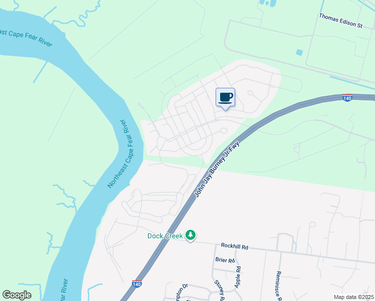 map of restaurants, bars, coffee shops, grocery stores, and more near 307 Cornubia Drive in Castle Hayne