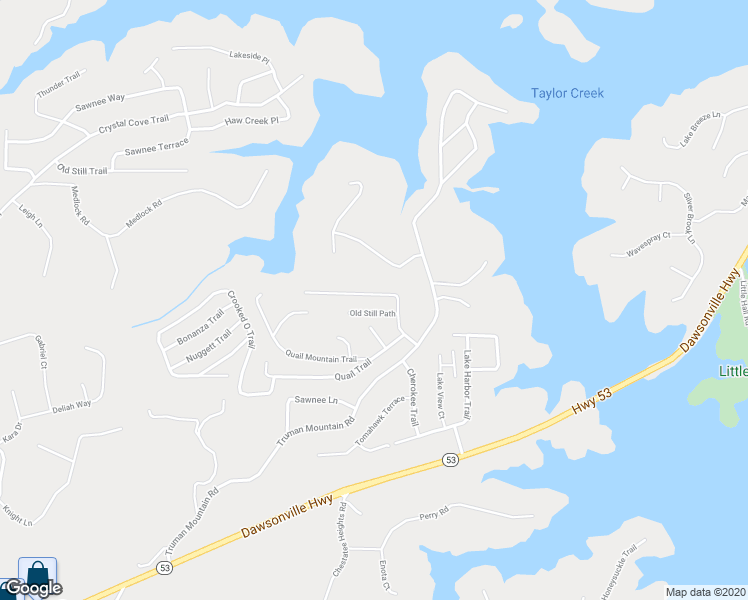 map of restaurants, bars, coffee shops, grocery stores, and more near 6410 Quail Trail in Gainesville