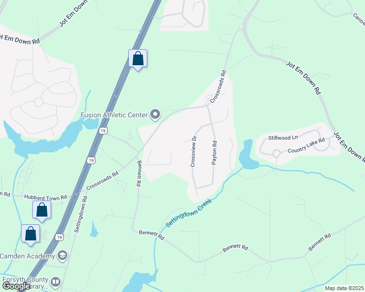map of restaurants, bars, coffee shops, grocery stores, and more near 6845 Sarah Drive in Cumming