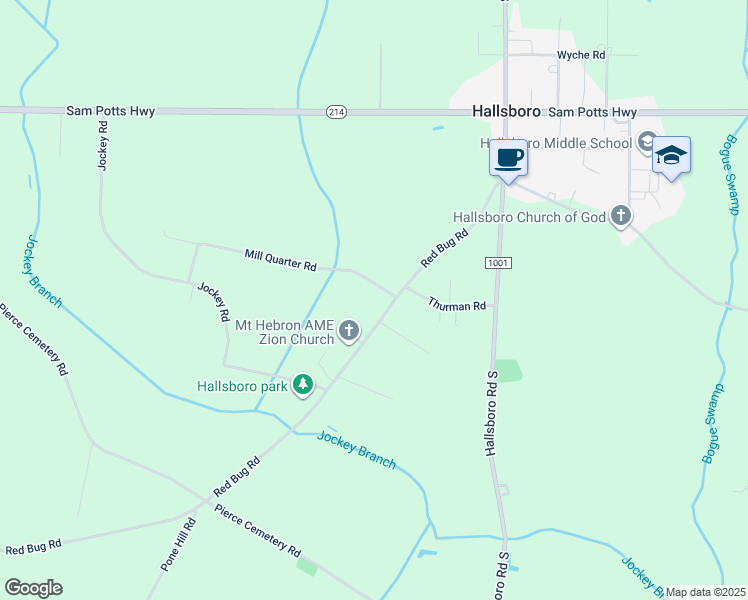 map of restaurants, bars, coffee shops, grocery stores, and more near 33 Mill Quarter Road in Hallsboro