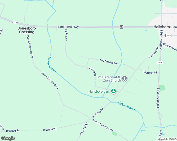 map of restaurants, bars, coffee shops, grocery stores, and more near 582 Jockey Road in Hallsboro