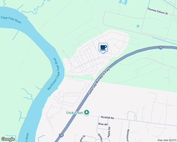 map of restaurants, bars, coffee shops, grocery stores, and more near 314 Camber Drive in Castle Hayne