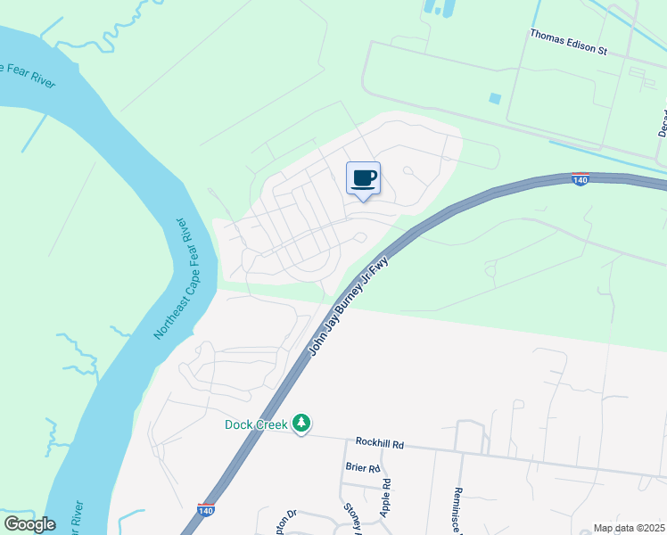 map of restaurants, bars, coffee shops, grocery stores, and more near 349 Cornubia Drive in Castle Hayne