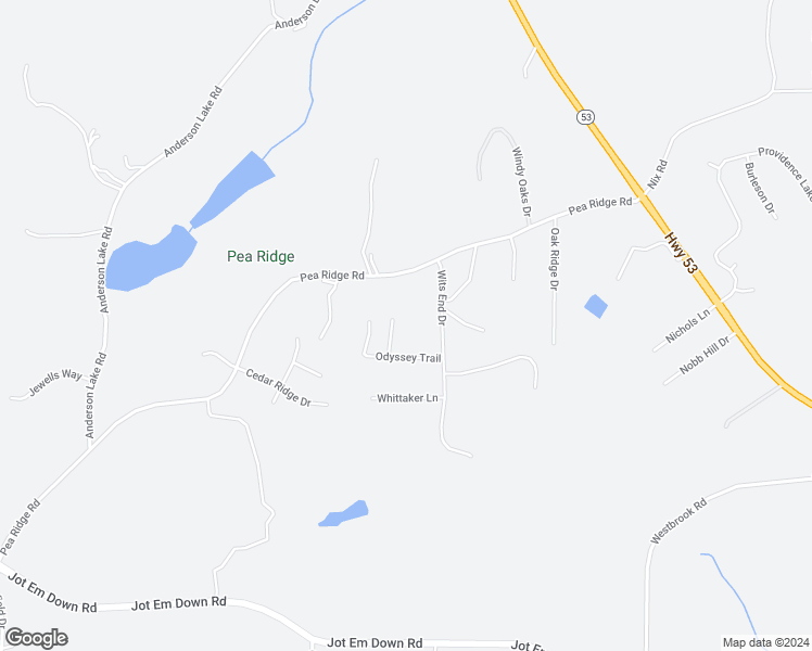 map of restaurants, bars, coffee shops, grocery stores, and more near 7384 Odyssey Court in Gainesville