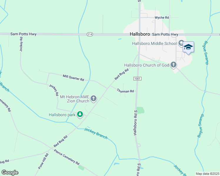 map of restaurants, bars, coffee shops, grocery stores, and more near 383 Red Bug Road in Hallsboro