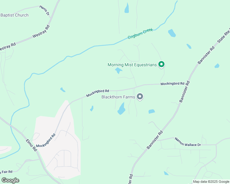 map of restaurants, bars, coffee shops, grocery stores, and more near 6490 Mockingbird Road in Cumming