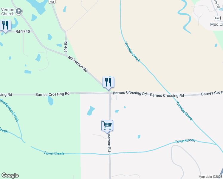 map of restaurants, bars, coffee shops, grocery stores, and more near 4098 Mount Vernon Road in Tupelo