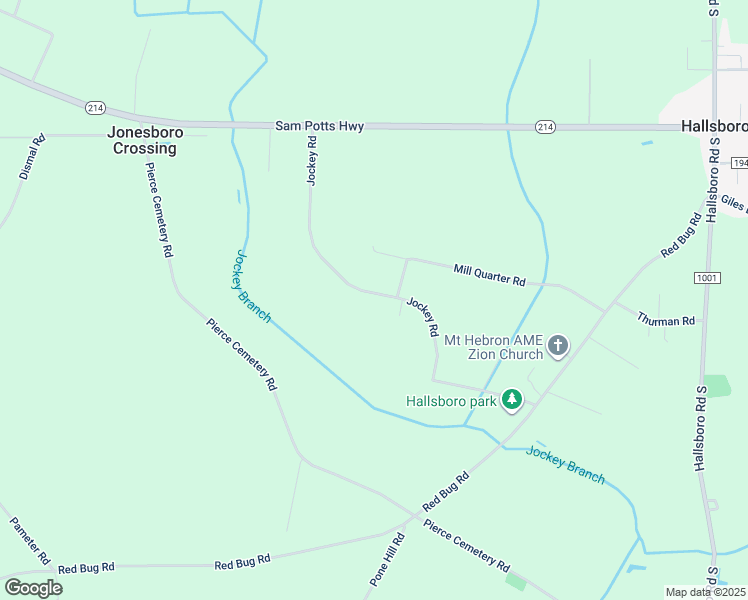 map of restaurants, bars, coffee shops, grocery stores, and more near 500 Jockey Road in Hallsboro