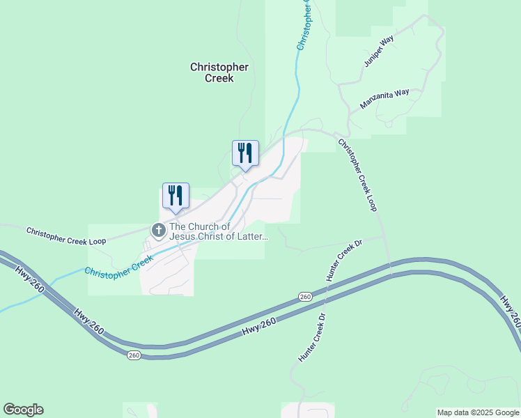 map of restaurants, bars, coffee shops, grocery stores, and more near 114 Hunter Creek Drive in Payson