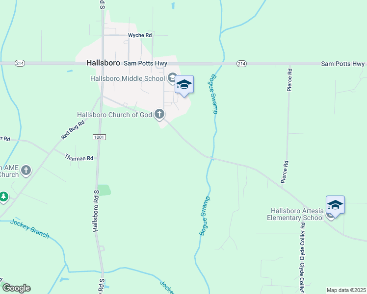 map of restaurants, bars, coffee shops, grocery stores, and more near 470 Giles Byrd Road in Hallsboro