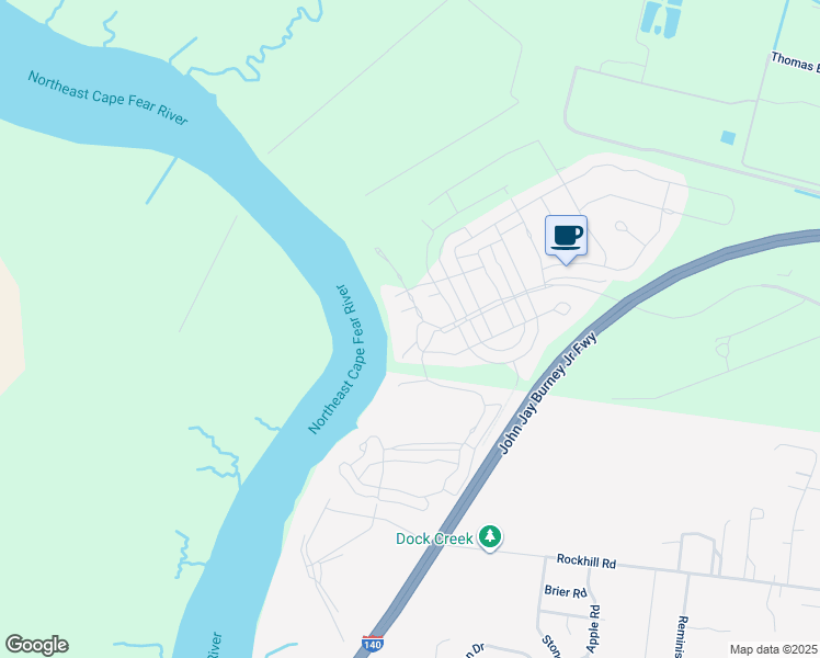 map of restaurants, bars, coffee shops, grocery stores, and more near 925 Chair Road in Castle Hayne
