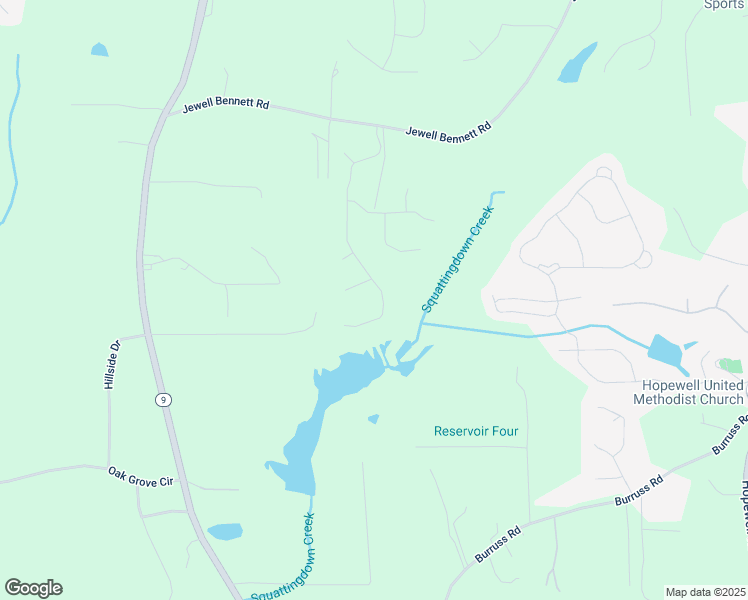 map of restaurants, bars, coffee shops, grocery stores, and more near 6740 Settingdown Creek Drive in Dawsonville
