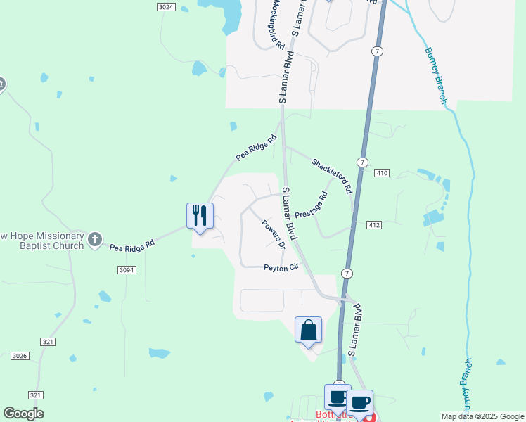 map of restaurants, bars, coffee shops, grocery stores, and more near 156 Peyton Circle in Oxford