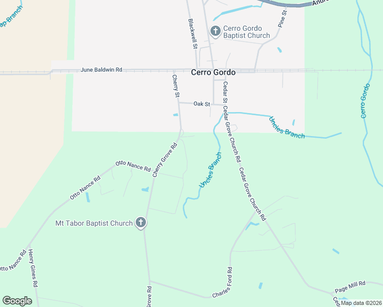 map of restaurants, bars, coffee shops, grocery stores, and more near 57 Circle Drive in Cerro Gordo