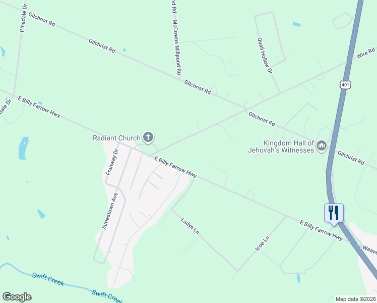 map of restaurants, bars, coffee shops, grocery stores, and more near 724 Wire Road in Darlington