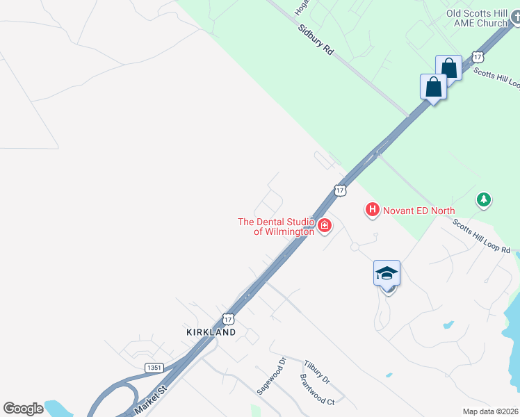 map of restaurants, bars, coffee shops, grocery stores, and more near 8971 Stephens Church Road in Wilmington