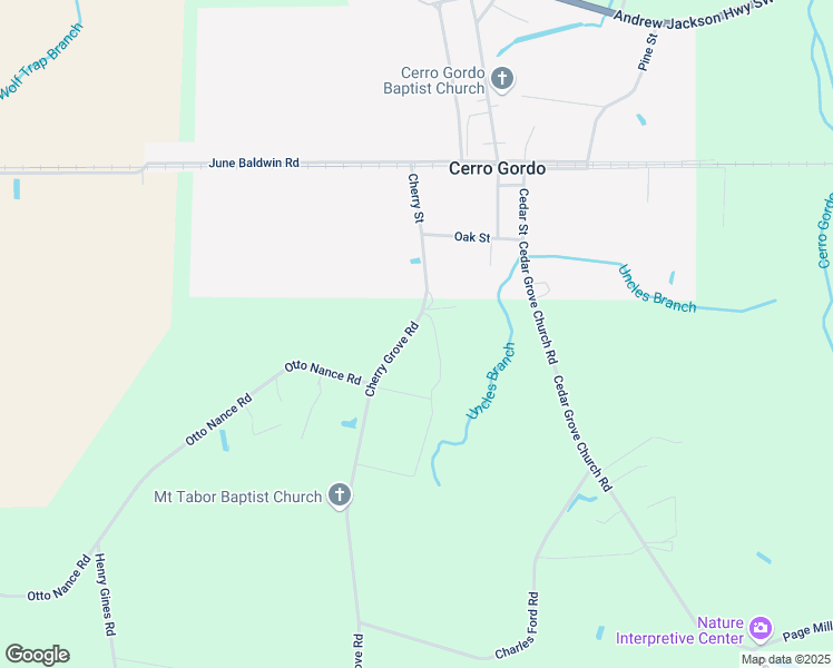 map of restaurants, bars, coffee shops, grocery stores, and more near 381 Cherry Grove Road in Cerro Gordo